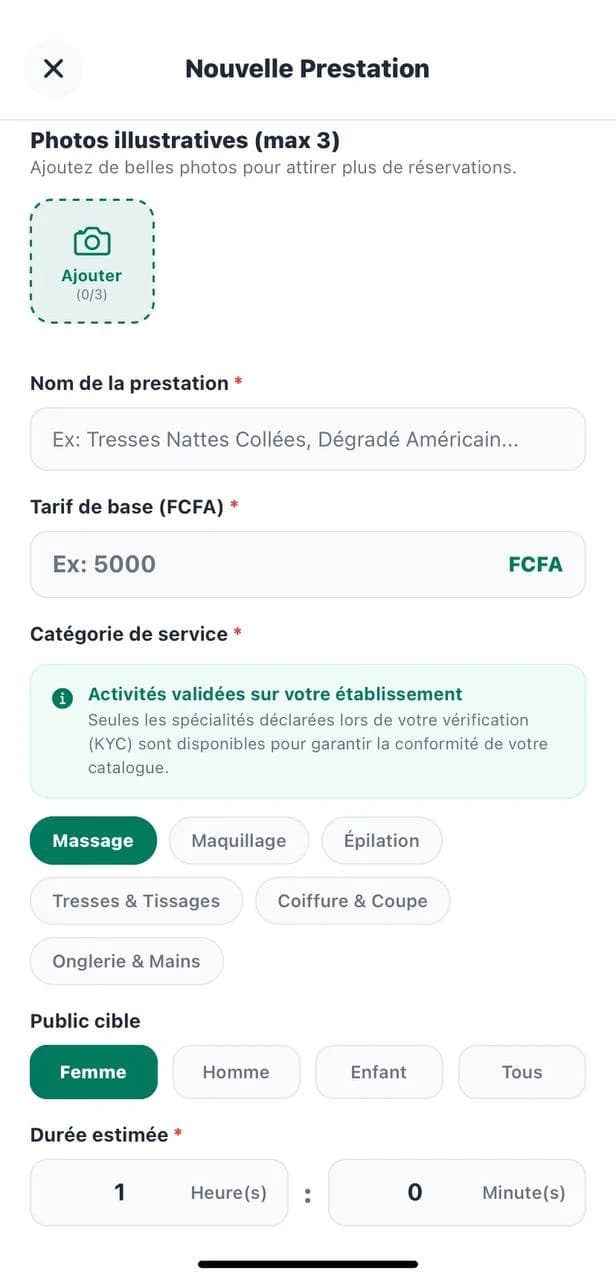 Gestion des services dans l'espace professionnel de Cameroun Salon